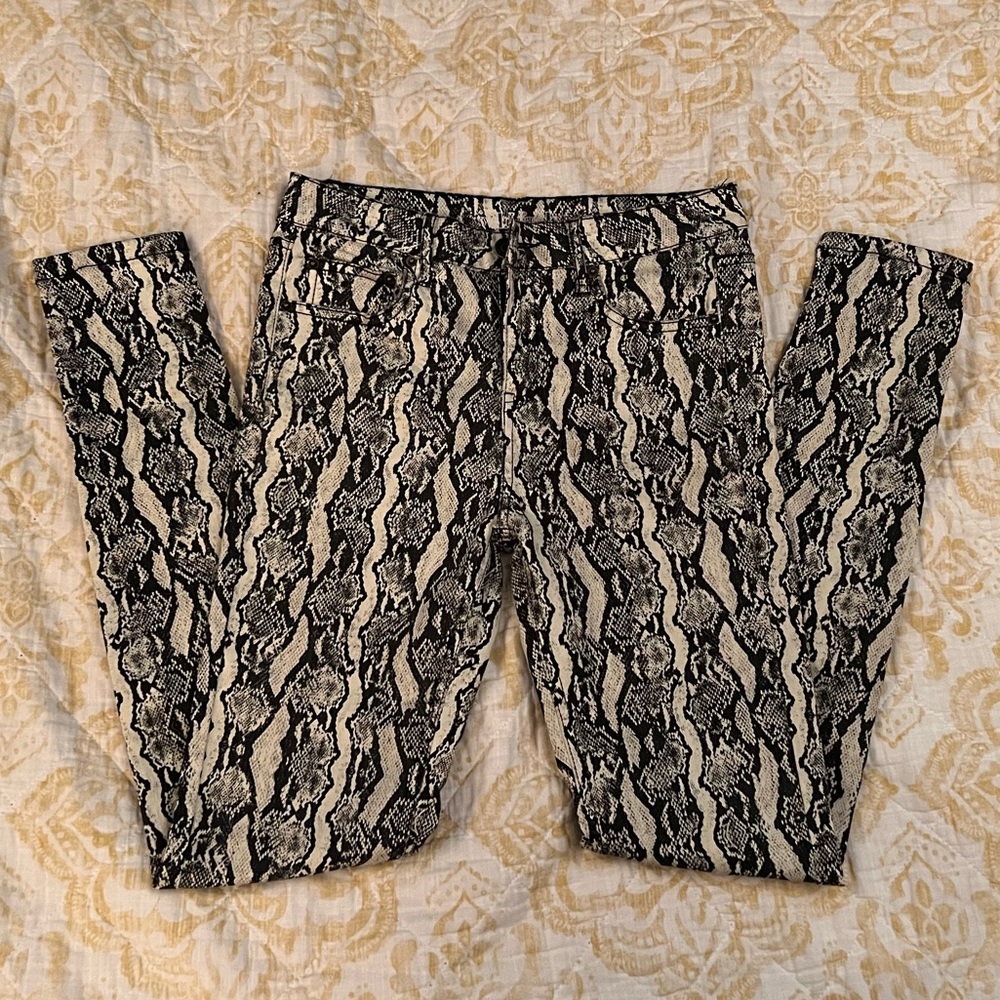 Snake Skin Skinny Jeans